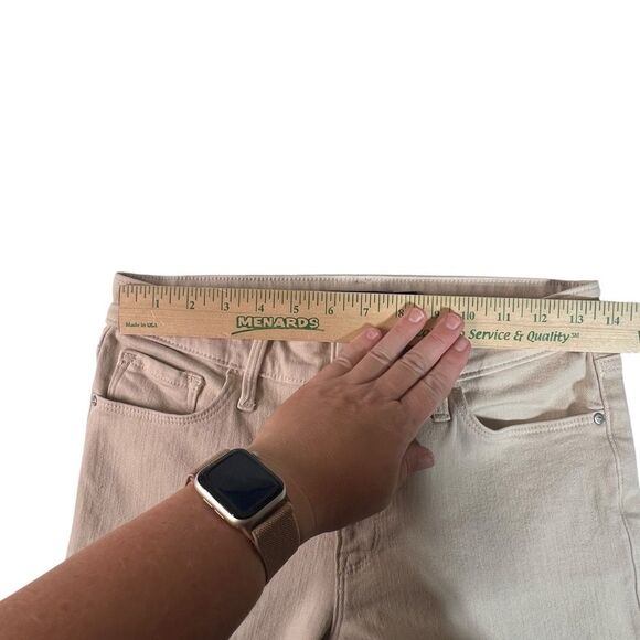 Athleta Women's Size 8 Beige neutral Flex Straight Cropped High Rise Jeans - Picture 15 of 16
